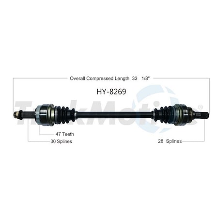 Surtrack Axle Cv Axle Shaft, HY-8269 HY-8269
